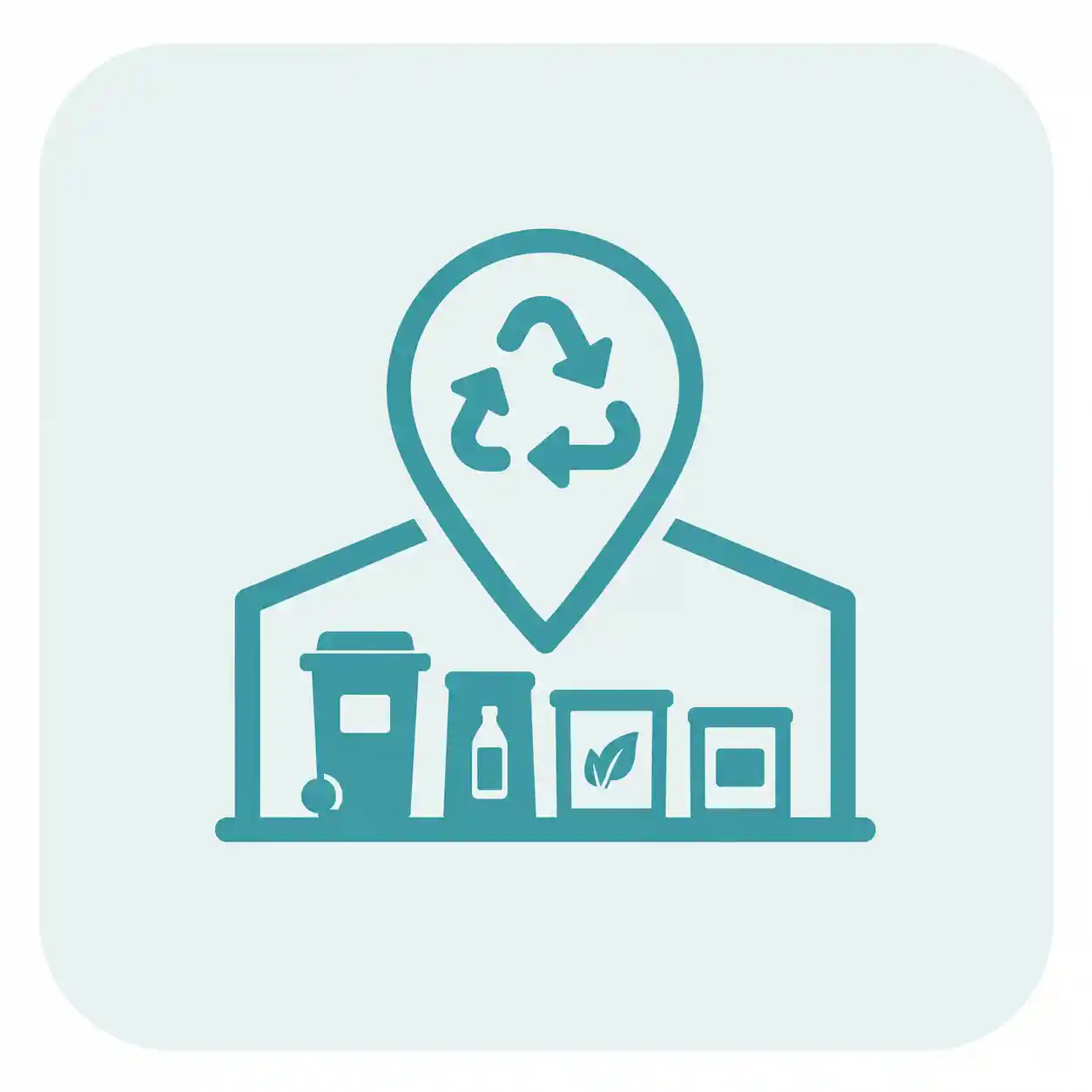 Contenedores de una instalación de acopio para reciclaje de envases plásticos
